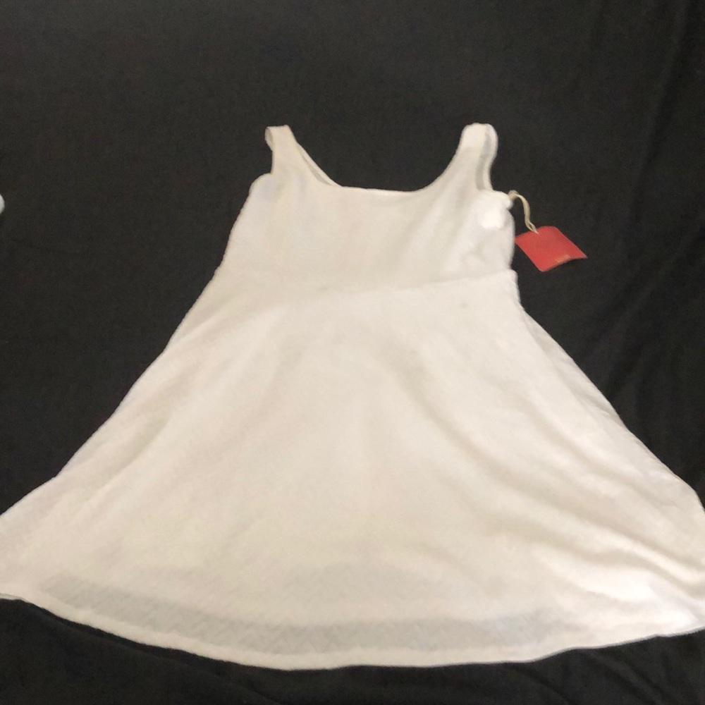 White fit and flare dress